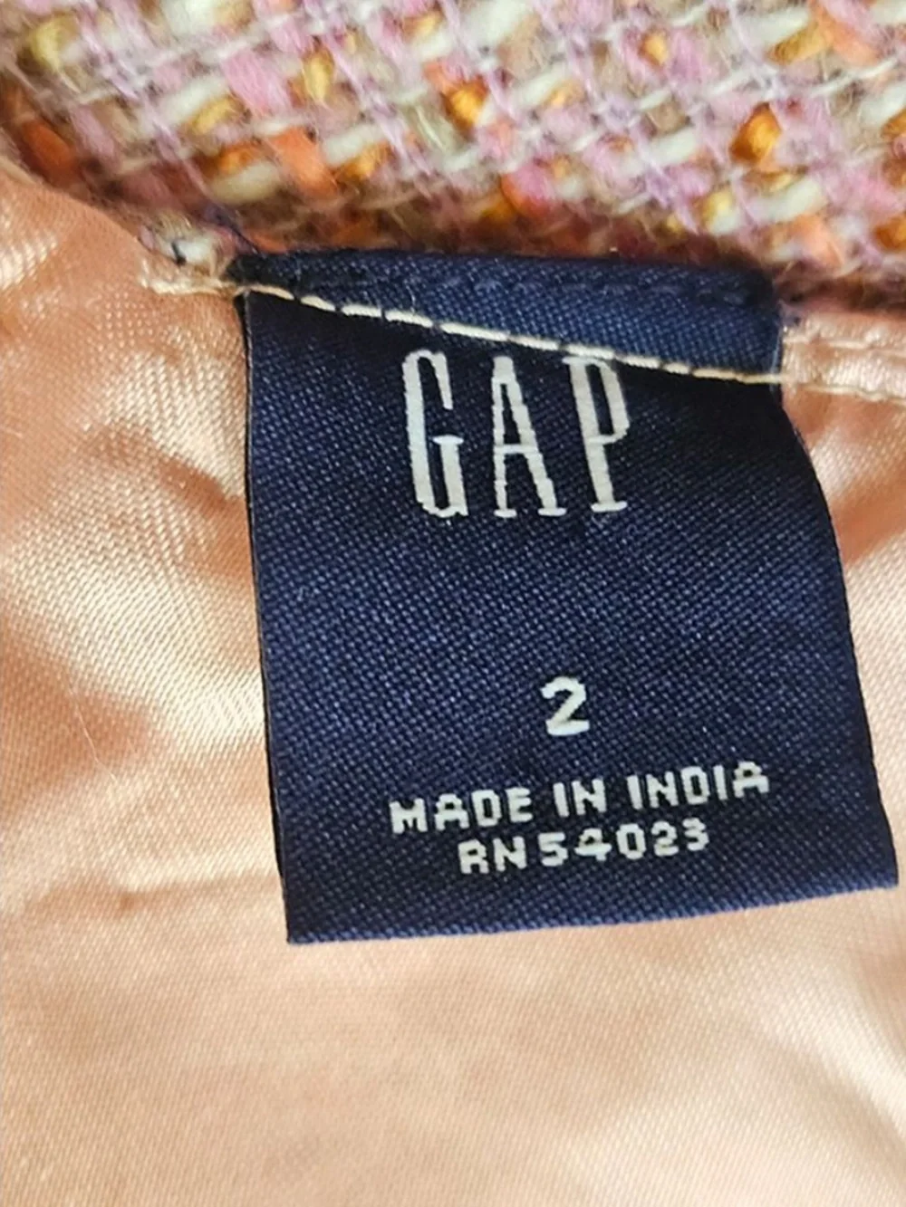 Gap Pink Tweed Bow Sheath Dress Preppy Classic Size 2 - Picture 6 of 9